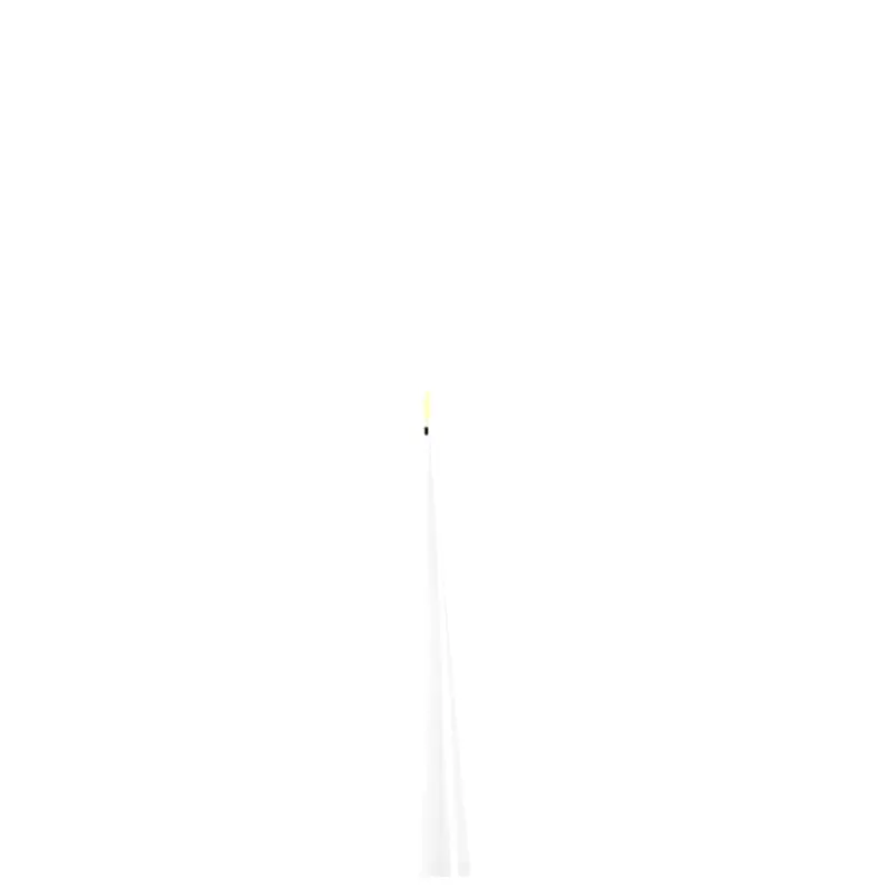 Cone Candle White - C0001