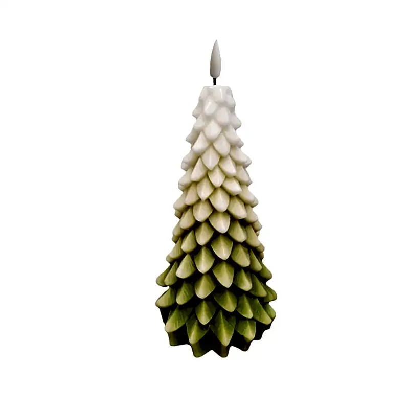 Christmas Tree White/Light Green - 16 cm - Xmas-0015