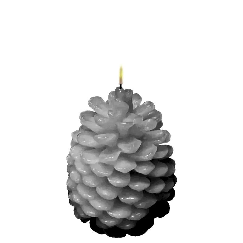 Pine Cone Candle - White XMAS-0011